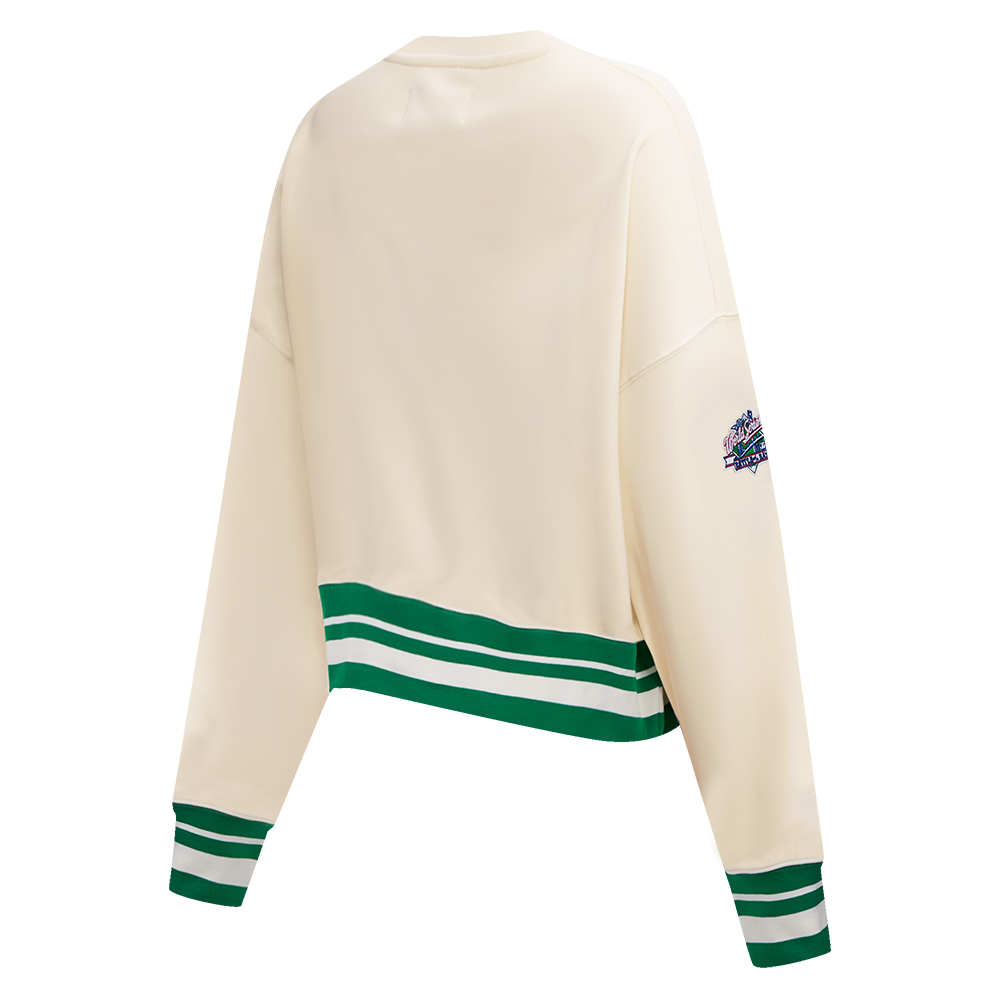 MLB OAKLAND ATHLETICS RETRO CLASSIC WOMEN'S CREWNECK (EGGSHELL/ KELLY GREEN)