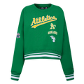 MLB OAKLAND ATHLETICS RETRO CLASSIC WOMEN'S CREWNECK (KELLY GREEN)