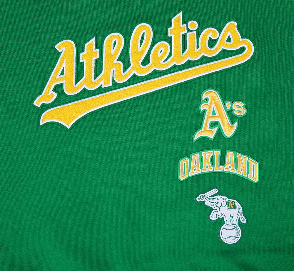 MLB OAKLAND ATHLETICS RETRO CLASSIC WOMEN'S CREWNECK (KELLY GREEN)