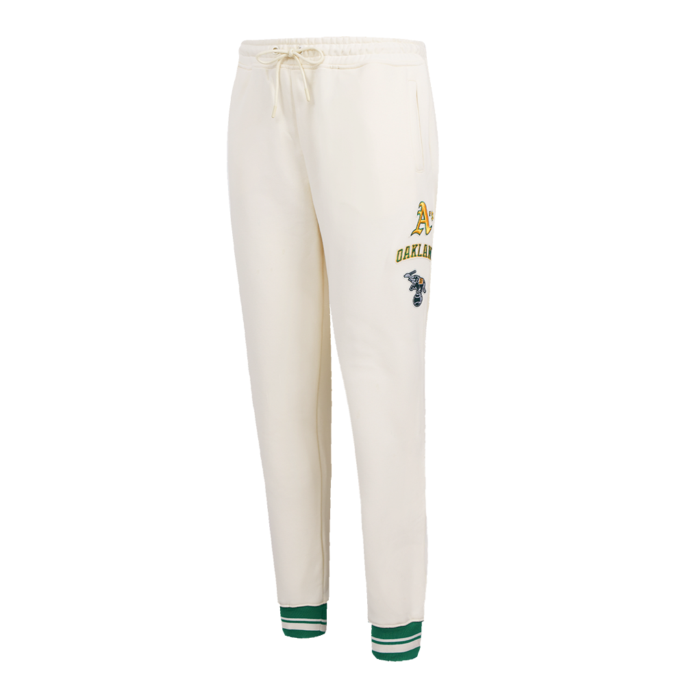 MLB OAKLAND ATHLETICS RETRO CLASSIC WOMEN'S SWEATPANT (EGGSHELL/ KELLY GREEN)