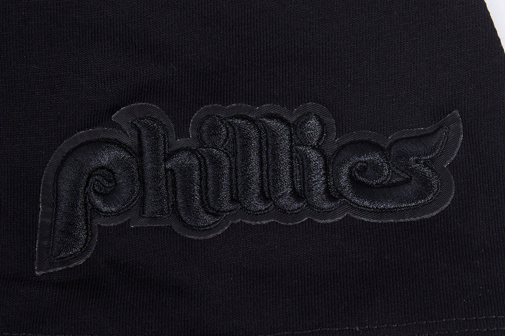 MLB PHILADELPHIA PHILLIES NEUTRAL HAUT EN JERSEY DE COTON À ÉPAULES TOMBANTES POUR HOMME (NOIR)