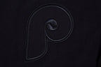MLB PHILADELPHIA PHILLIES NEUTRAL HAUT EN JERSEY DE COTON À ÉPAULES TOMBANTES POUR HOMME (NOIR)