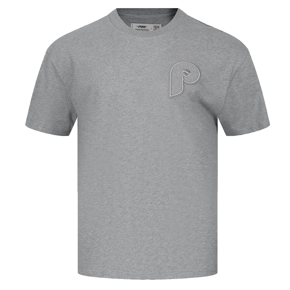 MLB PHILADELPHIA PHILLIES NEUTRAL MEN'S  CJ DROP SHOULDER TOP (DARK HEATHER GRAY)