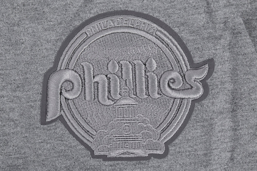 MLB PHILADELPHIA PHILLIES NEUTRAL MEN'S  CJ DROP SHOULDER TOP (DARK HEATHER GRAY)