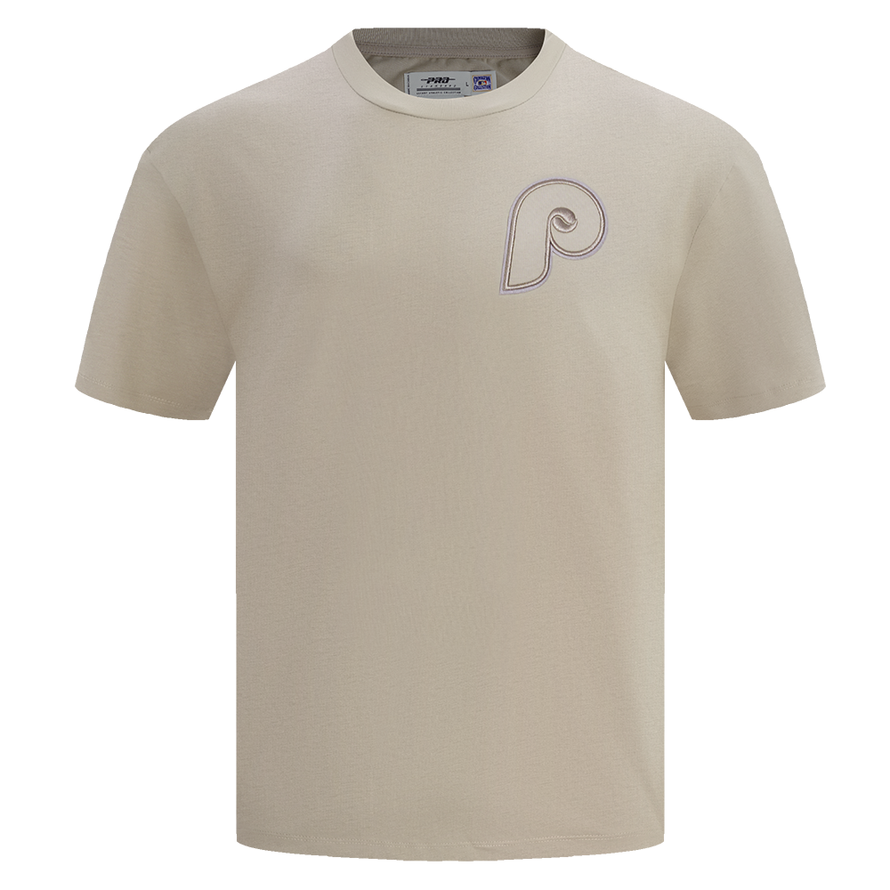 MLB PHILADELPHIA PHILLIES NEUTRAL MEN'S  CJ DROP SHOULDER TOP (TAUPE)