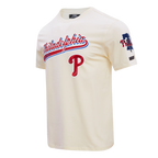 MLB PHILADELPHIA PHILLIES SCRIPT TAIL HAUT EN JERSEY SIMPLE POUR HOMME (COQUILLE D'ŒUF)