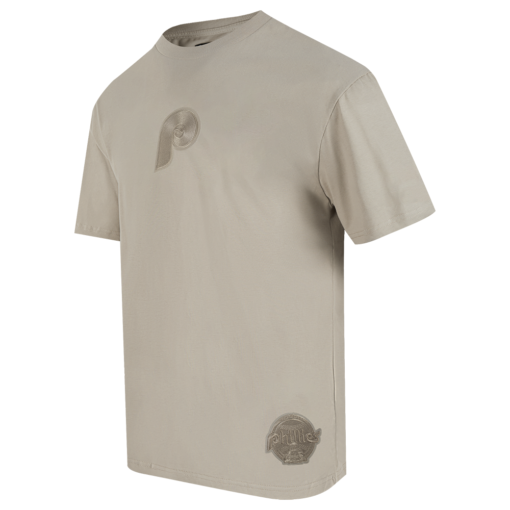 MLB PHILADELPHIA PHILLIES WINGSPAN HAUT EN JERSEY DE COTON À ÉPAULES TOMBANTES V2 POUR HOMME (TAUPE)