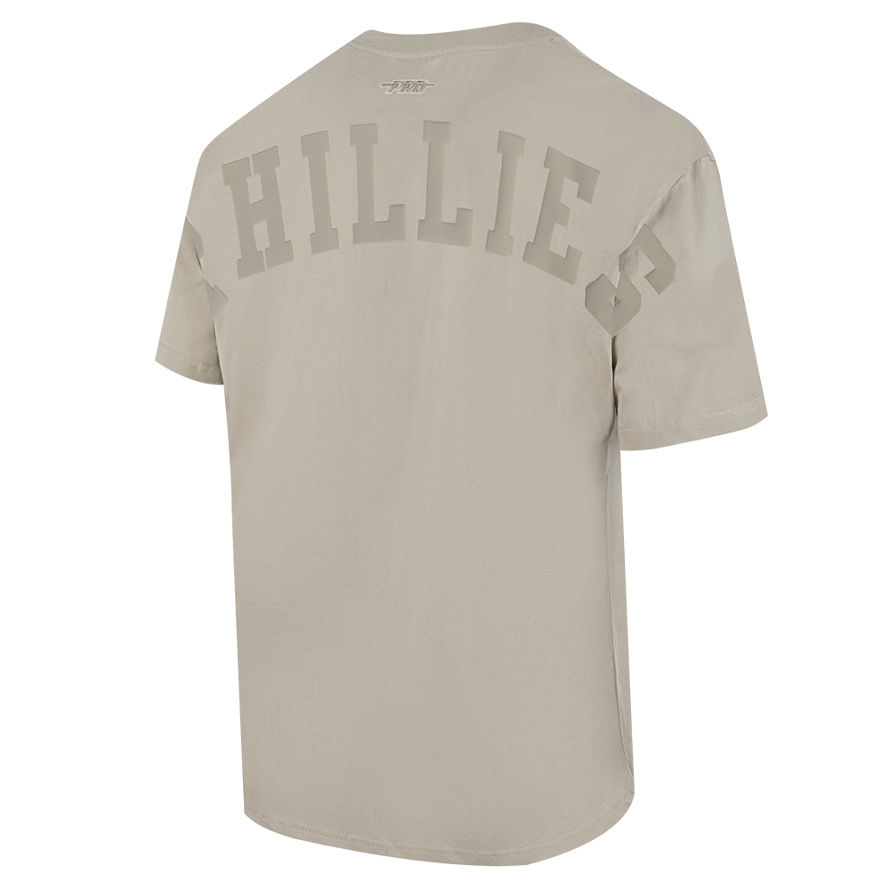 MLB PHILADELPHIA PHILLIES WINGSPAN HAUT EN JERSEY DE COTON À ÉPAULES TOMBANTES V2 POUR HOMME (TAUPE)