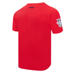 MLB PHILADELPHIA PHILLIES LETTERMAN HAUT À MANCHES COURTES POUR HOMME (ROUGE)