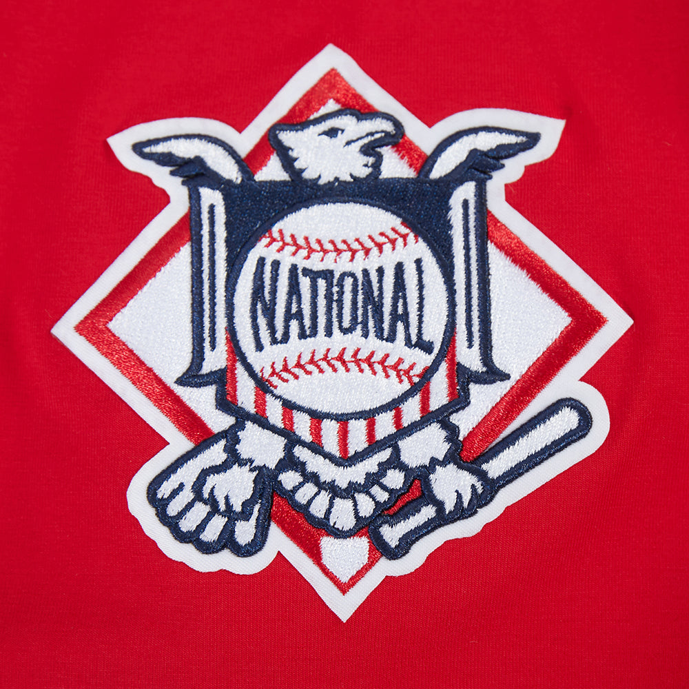 MLB PHILADELPHIA PHILLIES LETTERMAN HAUT À MANCHES COURTES POUR HOMME (ROUGE)