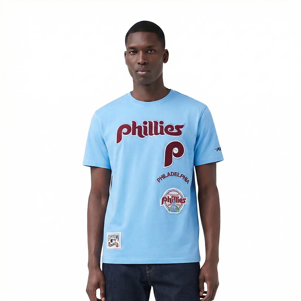 MLB PHILADELPHIA PHILLIES RETRO CLASSICS MEN'S SJ TAPING TOP (UNIVERSITY BLUE)