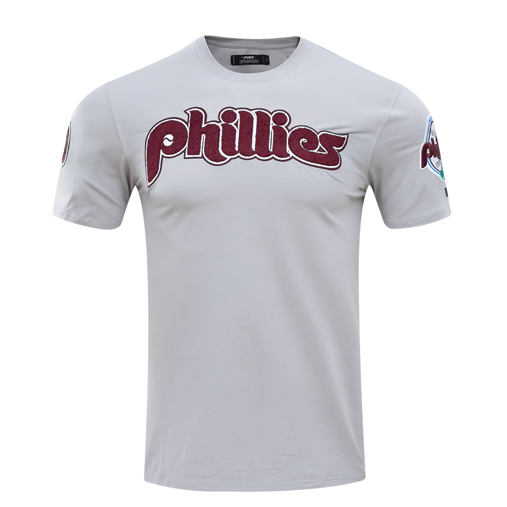 MLB PHILADELPHIA PHILLIES CLASSIC CHENILLE HAUT POUR HOMME (GRIS)