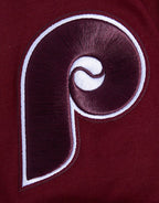 MLB PHILADELPHIA PHILLIES MASH UP HAUT RÉTRO EN JERSEY SIMPLE POUR HOMME (LIE-DE-VIN)