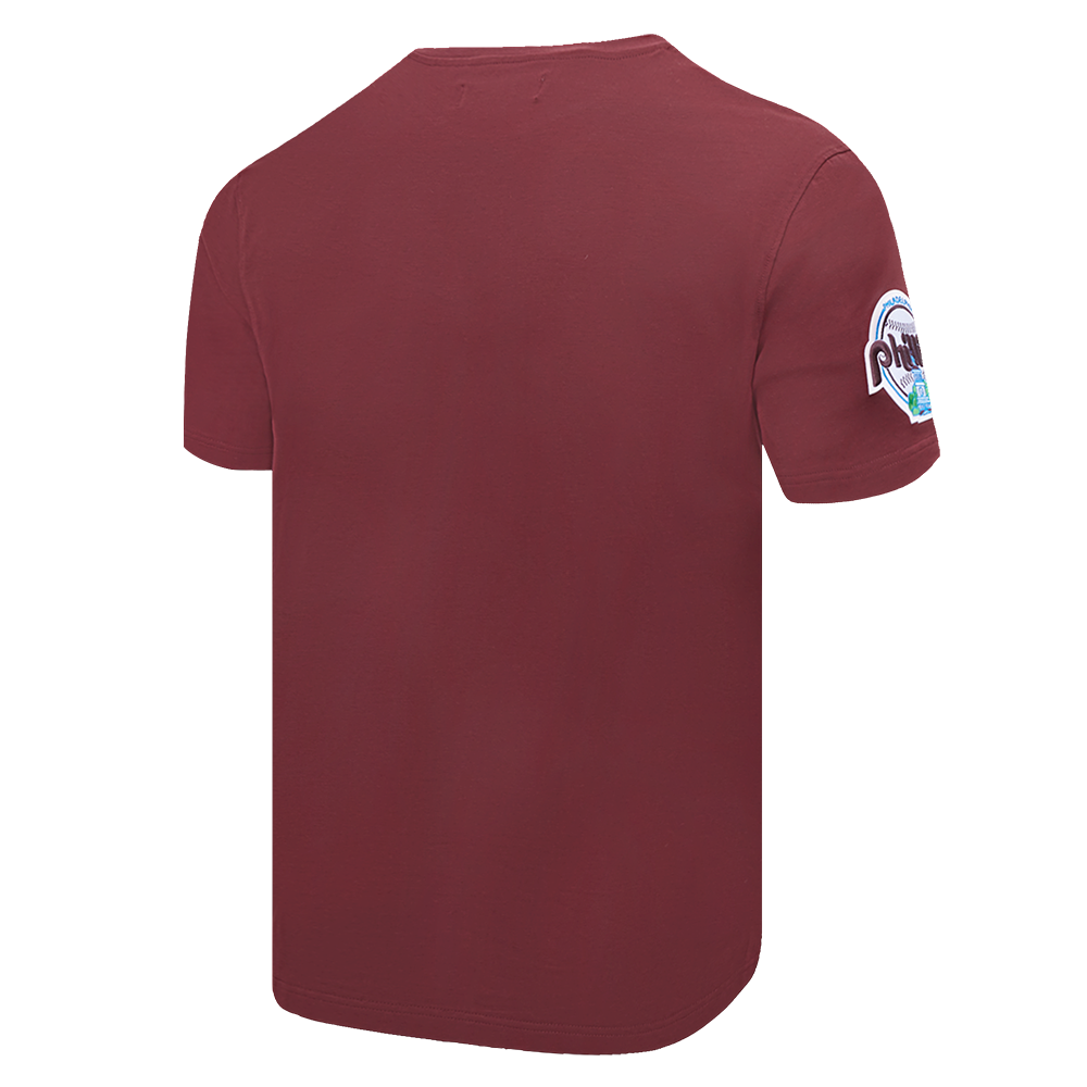 MLB PHILADELPHIA PHILLIES OLD ENGLISH MEN'S TOP (WINE)