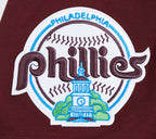 MLB PHILADELPHIA PHILLIES OLD ENGLISH MEN'S TOP (WINE)