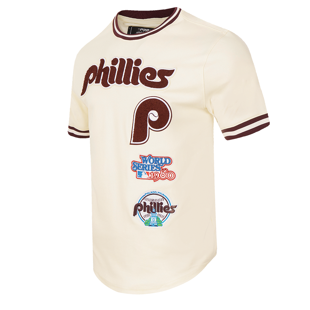 MLB PHILADELPHIA PHILLIES RETRO CLASSIC MEN'S TOP (EGGSHELL/WINE)