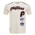 MLB PHILADELPHIA PHILLIES RETRO CLASSIC HAUT À RAYURES POUR HOMME (COQUILLE D'ŒUF/LIE-DE-VIN)