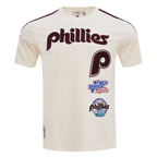 MLB PHILADELPHIA PHILLIES RETRO CLASSIC HAUT À RAYURES POUR HOMME (COQUILLE D'ŒUF/LIE-DE-VIN)