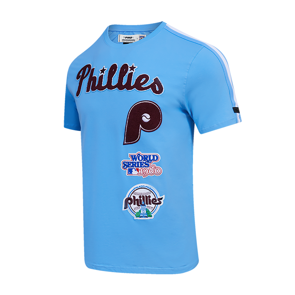 MLB PHILADELPHIA PHILLIES RETRO CLASSIC MEN'S STRIPED TOP (UNIVERSITY BLUE)