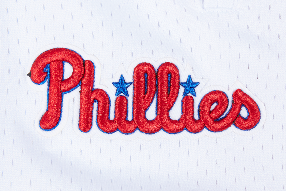 MLB PHILADELPHIA PHILLIES SCRIPT TAIL SHORT EN MAILLE DOUBLE 2.0 POUR HOMME (ROUGE)