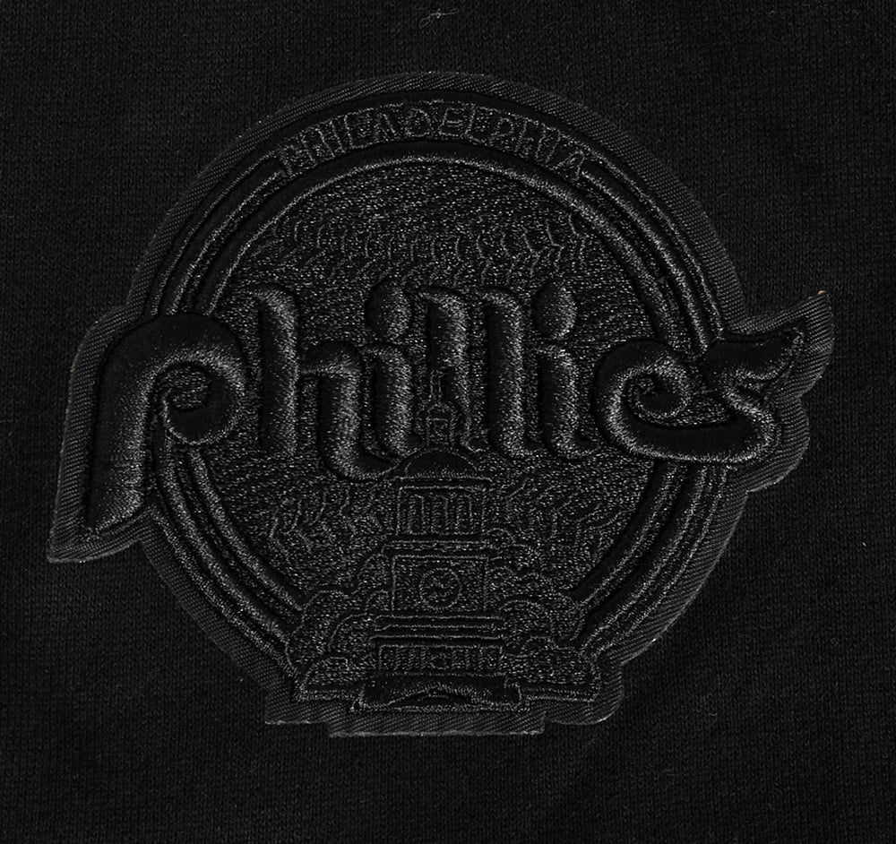 MLB PHILADELPHIA PHILLIES NEUTRAL MEN'S  MEN'S FLC SHORT (BLACK)