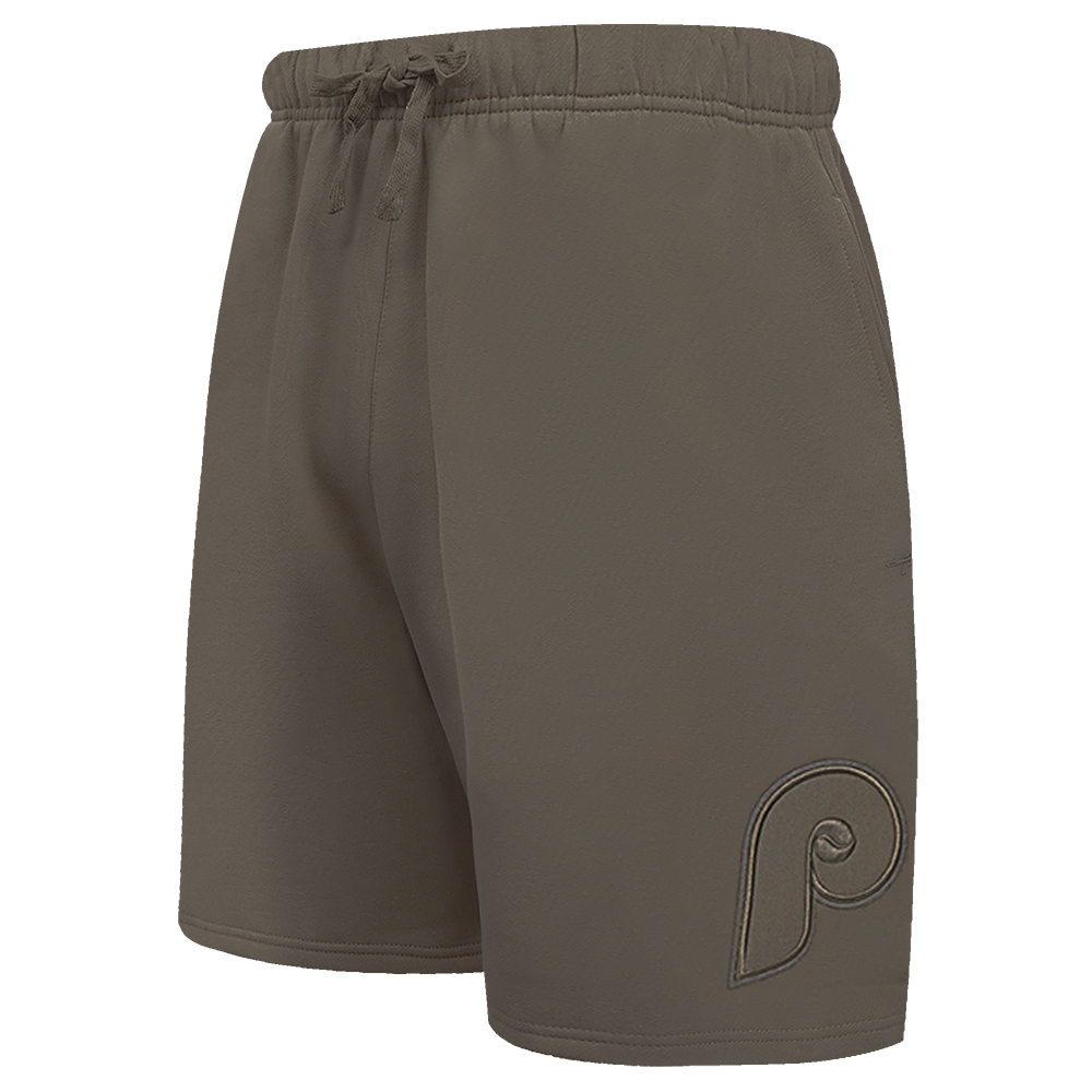 MLB PHILADELPHIA PHILLIES NEUTRAL SHORT EN MOLLETON POUR HOMME POUR HOMME (TAUPE FONCÉ)