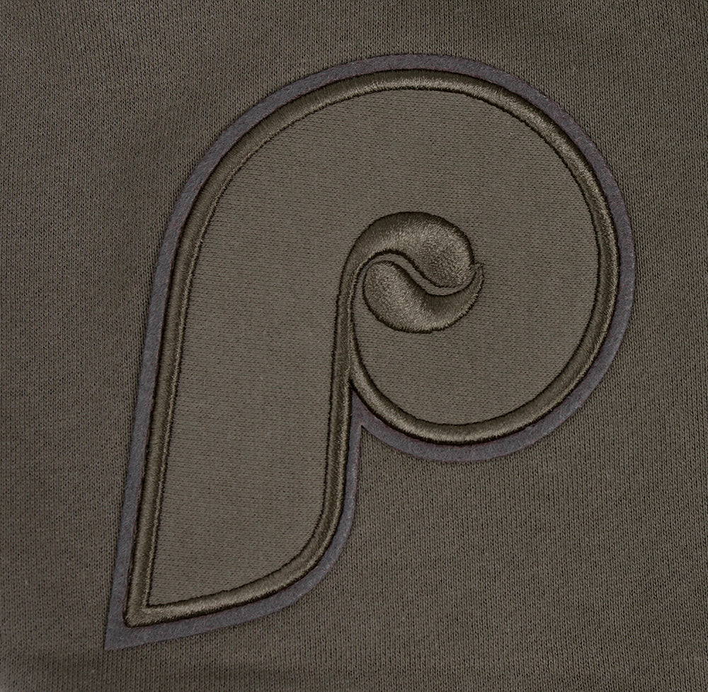 MLB PHILADELPHIA PHILLIES NEUTRAL SHORT EN MOLLETON POUR HOMME POUR HOMME (TAUPE FONCÉ)