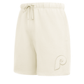 MLB PHILADELPHIA PHILLIES NEUTRAL MEN'S  MEN'S FLC SHORT (EGGSHELL)