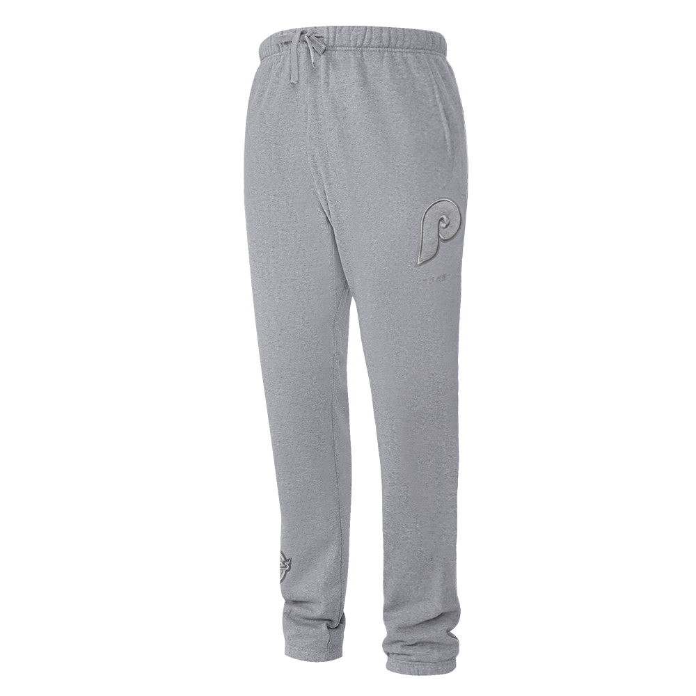 MLB PHILADELPHIA PHILLIES NEUTRAL MEN'S  FLC SWEATPANT (DARK HEATHER GRAY)