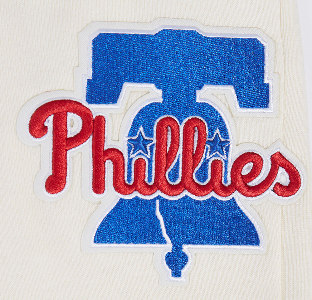 MLB PHILADELPHIA PHILLIES SCRIPT TAIL PANTALON OUATÉ EN MOLLETON CÔTELÉ POUR HOMME (COQUILLE D'ŒUF/ROUGE)