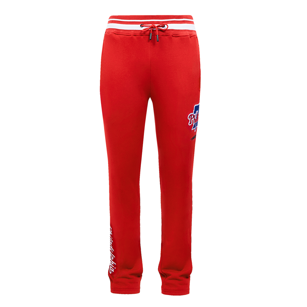 MLB PHILADELPHIA PHILLIES SCRIPT TAIL PANTALON OUATÉ EN MOLLETON CÔTELÉ POUR HOMME (ROUGE)