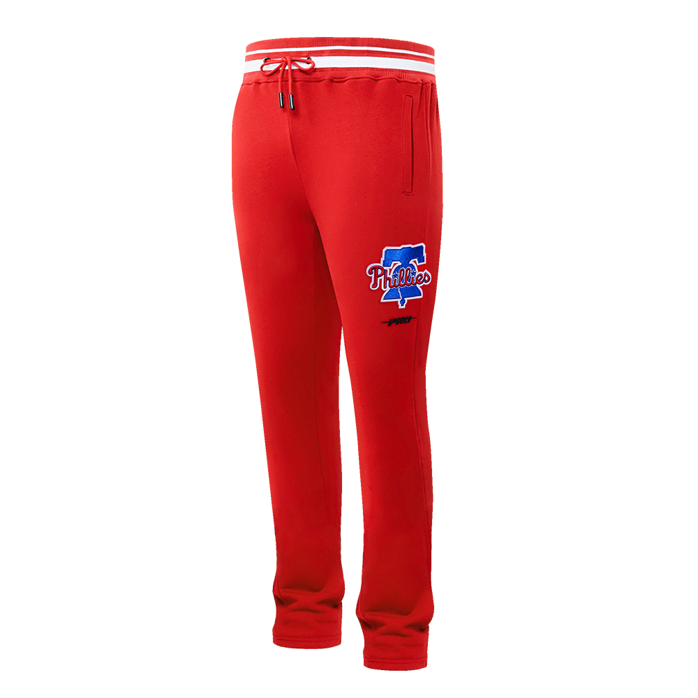 MLB PHILADELPHIA PHILLIES SCRIPT TAIL PANTALON OUATÉ EN MOLLETON CÔTELÉ POUR HOMME (ROUGE)