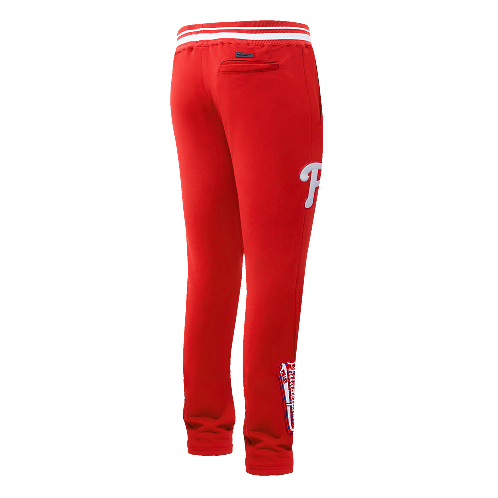 MLB PHILADELPHIA PHILLIES SCRIPT TAIL MEN'S RIB FLC SWEATPANT (RED)