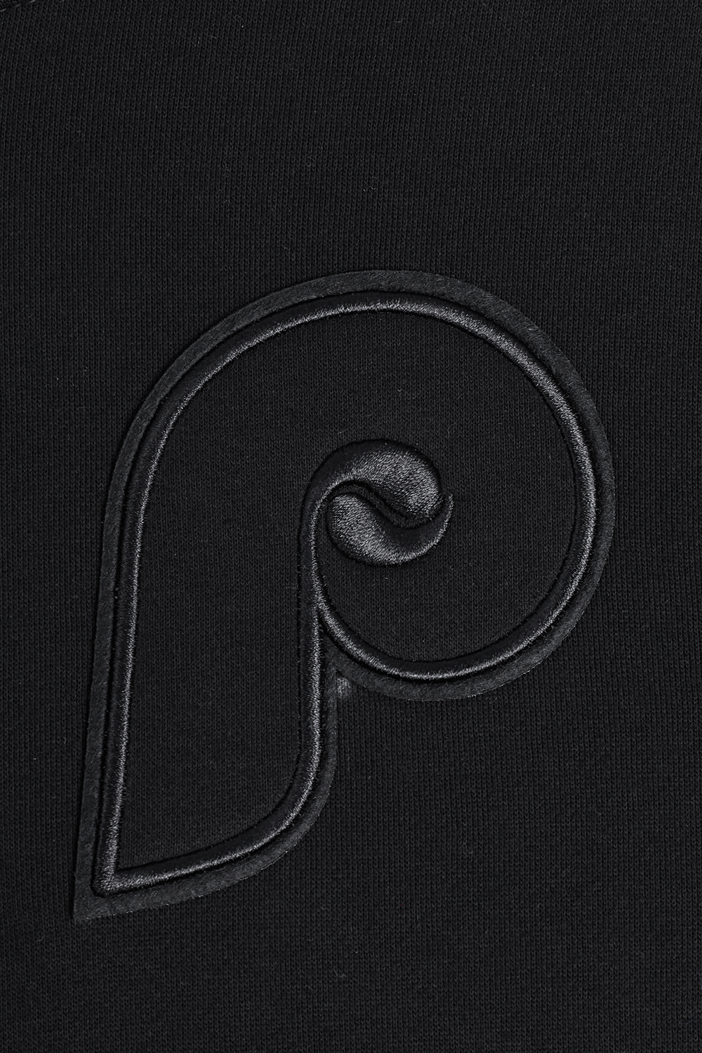 MLB PHILADELPHIA PHILLIES NEUTRAL MEN'S  DROP SHOULDER FLC PO HOODIE (BLACK)