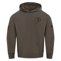 MLB PHILADELPHIA PHILLIES NEUTRAL MEN'S  DROP SHOULDER FLC PO HOODIE (DARK TAUPE)