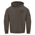 MLB PHILADELPHIA PHILLIES NEUTRAL MEN'S  DROP SHOULDER FLC PO HOODIE (DARK TAUPE)