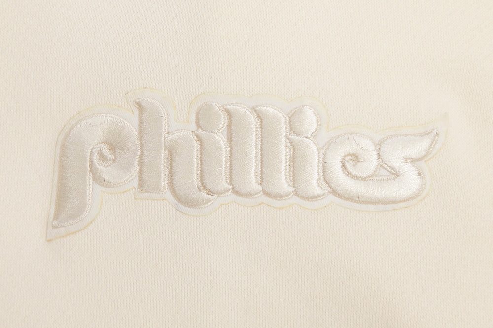MLB PHILADELPHIA PHILLIES NEUTRAL CHANDAIL À CAPUCHON À ÉPAULES TOMBANTES POUR HOMME (COQUILLE D'ŒUF)