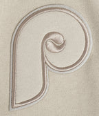 MLB PHILADELPHIA PHILLIES NEUTRAL MEN'S  DROP SHOULDER FLC PO HOODIE (TAUPE)