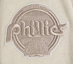 MLB PHILADELPHIA PHILLIES NEUTRAL MEN'S  DROP SHOULDER FLC PO HOODIE (TAUPE)