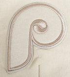 MLB PHILADELPHIA PHILLIES NEUTRAL MEN'S  DROP SHOULDER FLC PO HOODIE (TAUPE)