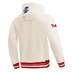 MLB PHILADELPHIA PHILLIES SCRIPT TAIL CHANDAIL À CAPUCHON EN MOLLETON CÔTELÉ POUR HOMME (COQUILLE D'ŒUF/ROUGE)