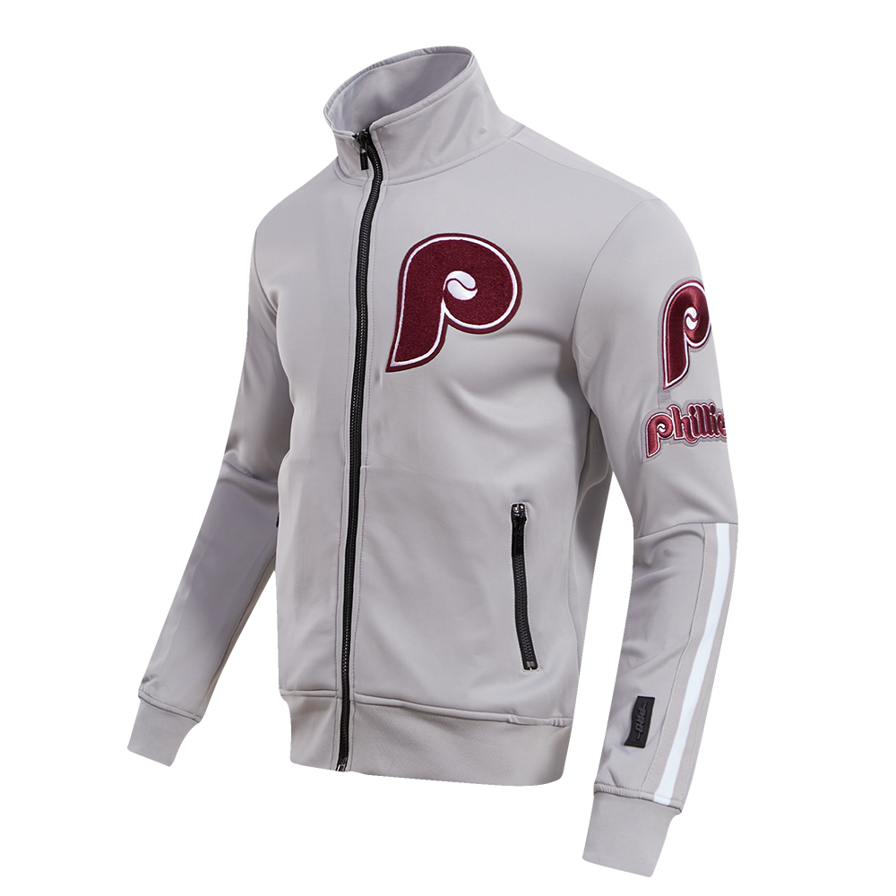 MLB PHILADELPHIA PHILLIES CLASSIC MEN'S TRACK JACKET (GRAY)