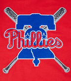 MLB PHILADELPHIA PHILLIES MASH UP CHANDAIL À COL ROND EN MOLLETON CÔTELÉ POUR HOMME (ROUGE)