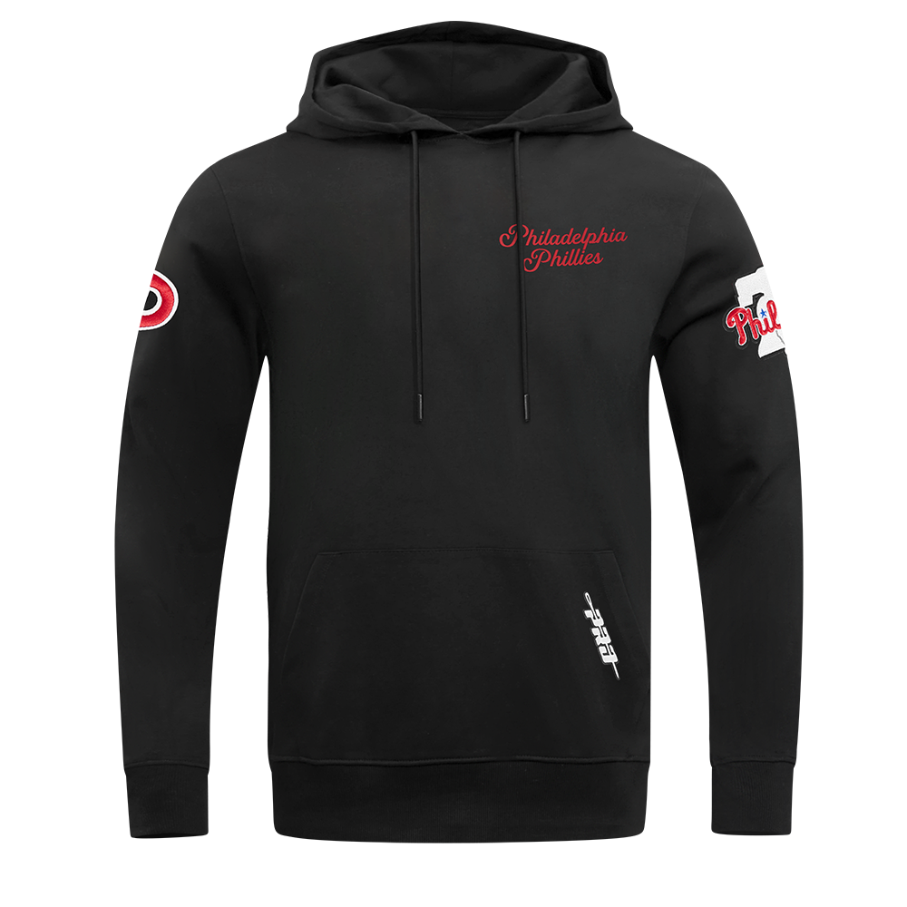 MLB PHILADELPHIA PHILLIES SOUVENIR MEN'S FLC PO HOODIE (BLACK)