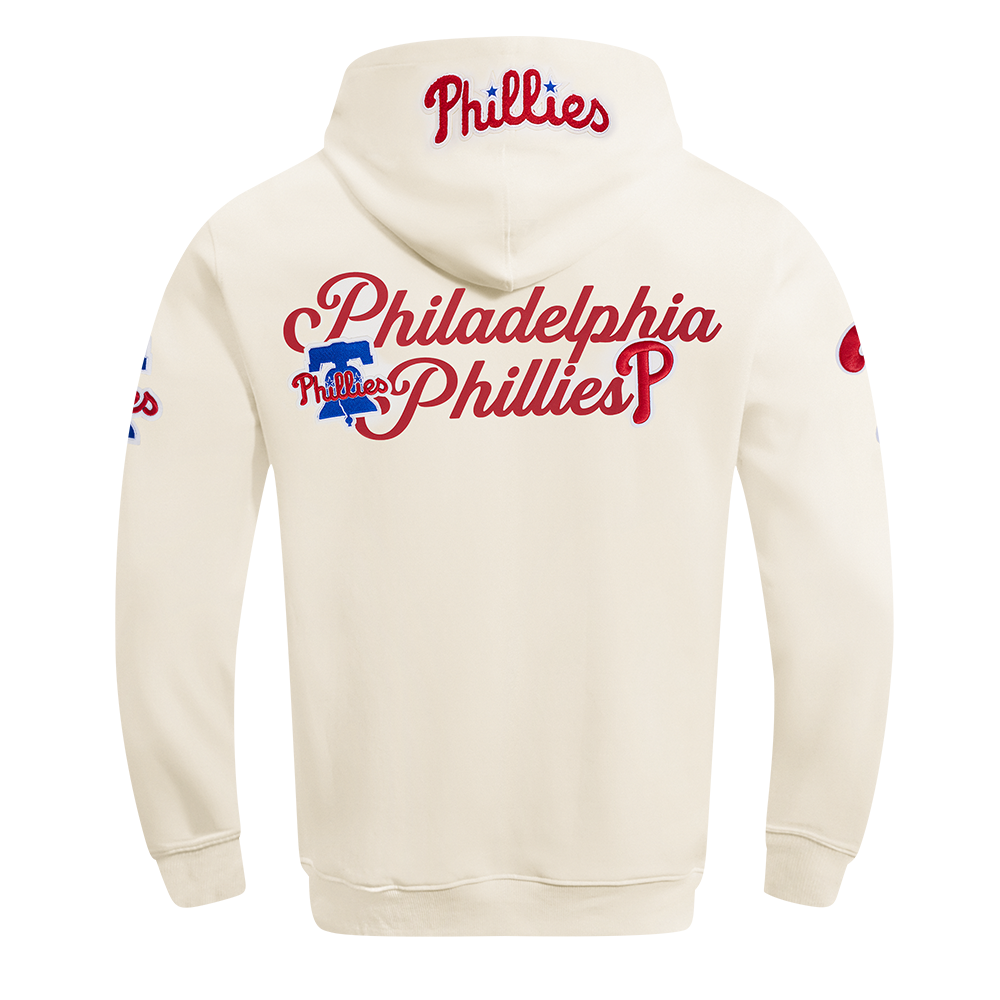 MLB PHILADELPHIA PHILLIES SOUVENIR MEN'S FLC PO HOODIE (EGGSHELL)