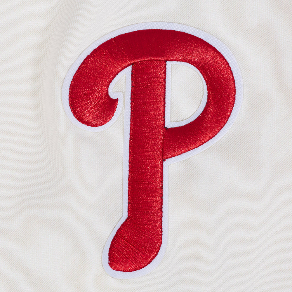 MLB PHILADELPHIA PHILLIES SOUVENIR MEN'S FLC PO HOODIE (EGGSHELL)