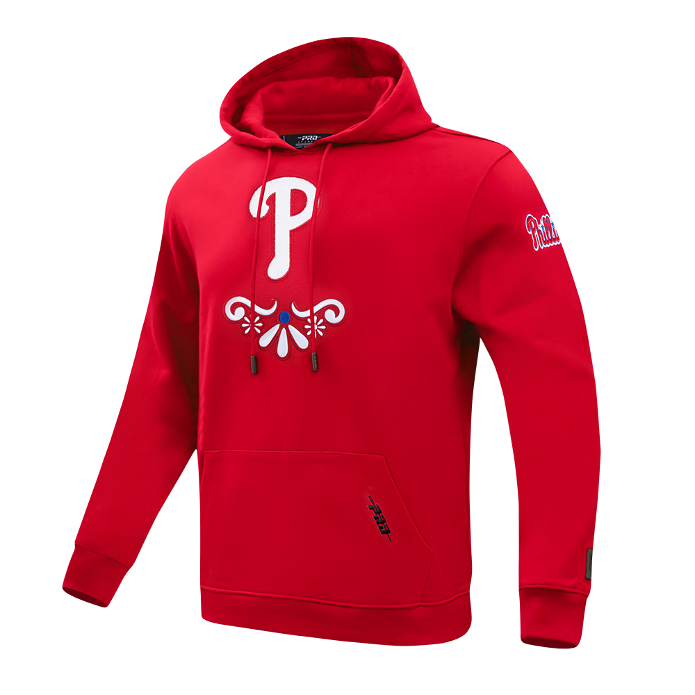 MLB PHILADELPHIA PHILLIES SUGAR SKULL MEN'S FLC PO HOODIE (RED)