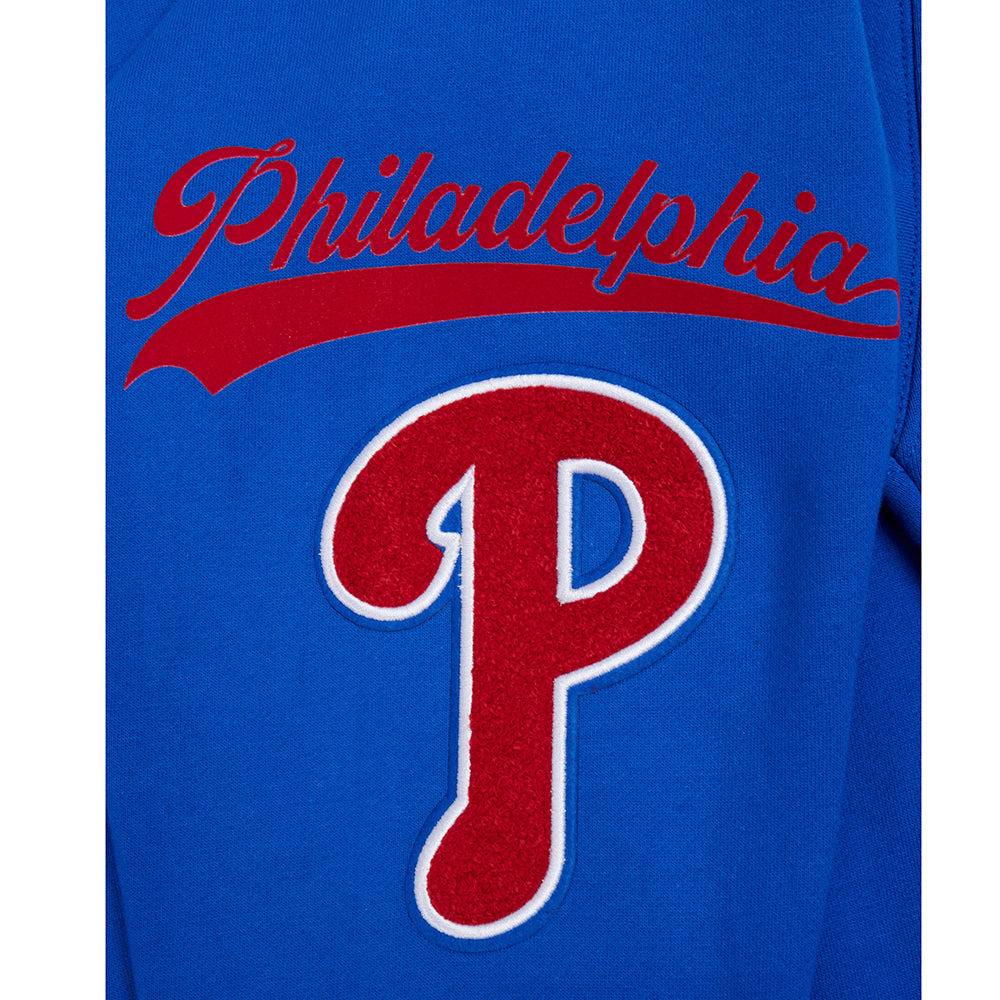 MLB PHILADELPHIA PHILLIES LIVING LARGE CHANDAIL À CAPUCHON POUR HOMME (BLEU ROYAL)