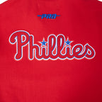 MLB PHILADELPHIA PHILLIES CITY ARCH HAUT EN MOLLETON À GLISSIÈRE AU QUART POUR HOMME (ROUGE)