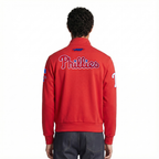 MLB PHILADELPHIA PHILLIES CITY ARCH HAUT EN MOLLETON À GLISSIÈRE AU QUART POUR HOMME (ROUGE)